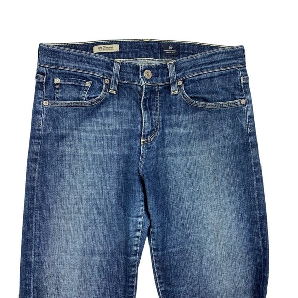 AG ADRIANO GOLDSCHMIED The Simona Easy Straight Leg Jeans 27 Raw Hem - Picture 3 of 8